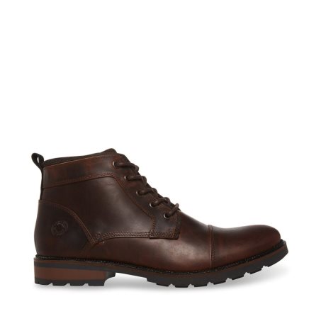 Botines Steve Madden Lanier Cuero Hombre Marrones Oscuro | ES AF2416